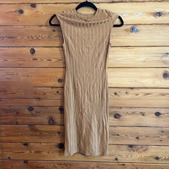 Reformation Camel Libra Knit Sleeveless Dress Size XS - Picture 2 of 9
